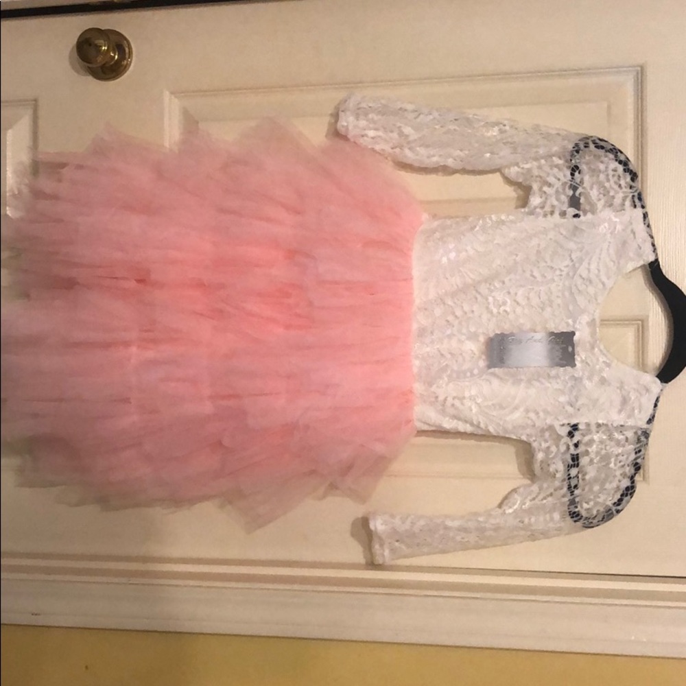 Little girls pink/white lace dress NWT!